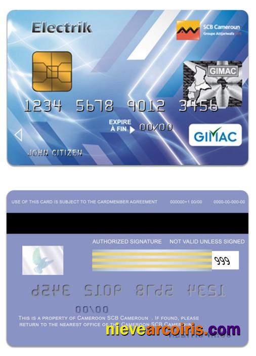 Cameroon SCB bank Gimac Electrik card